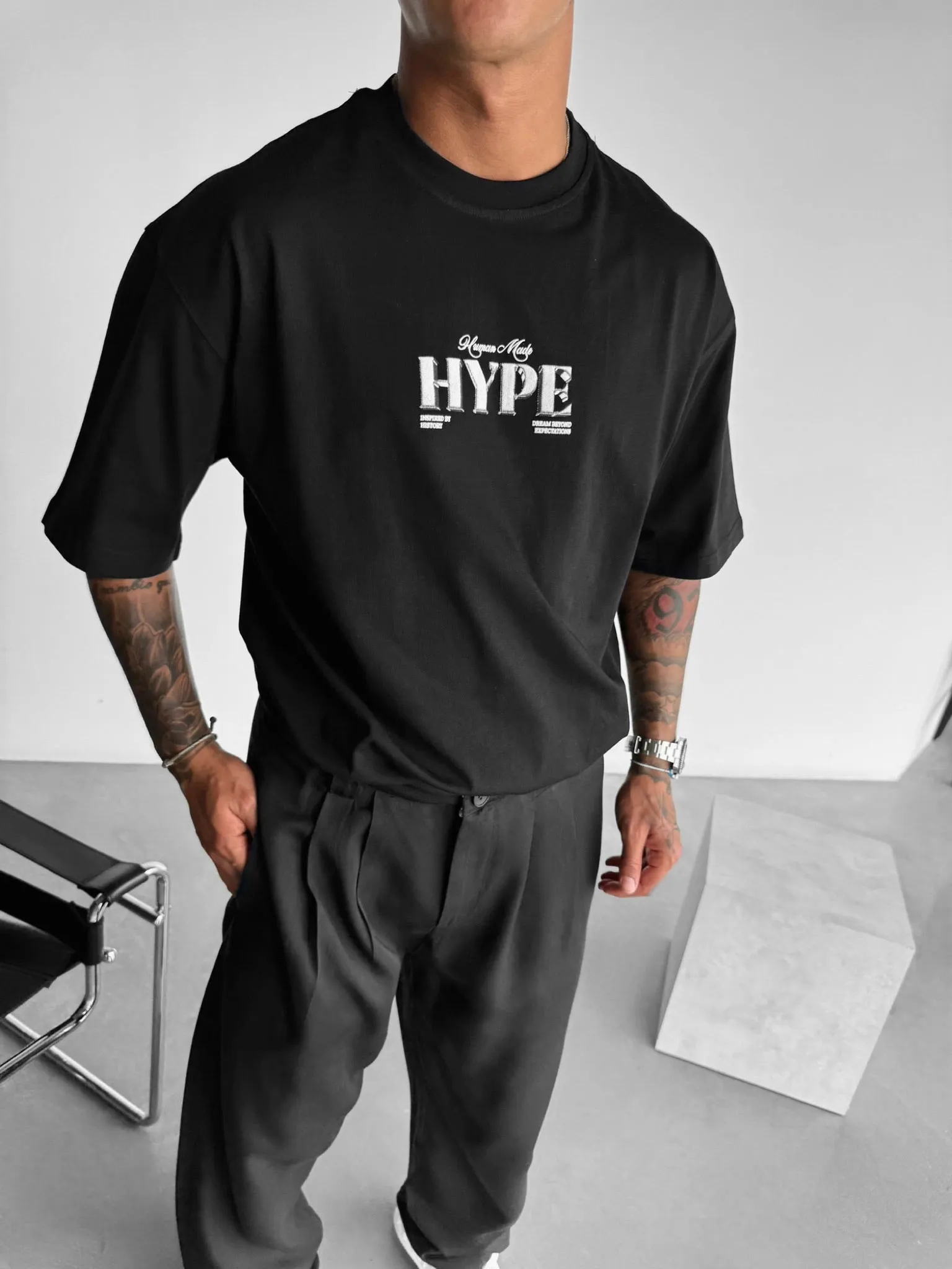 Oversize Hype T-Shirt - Black