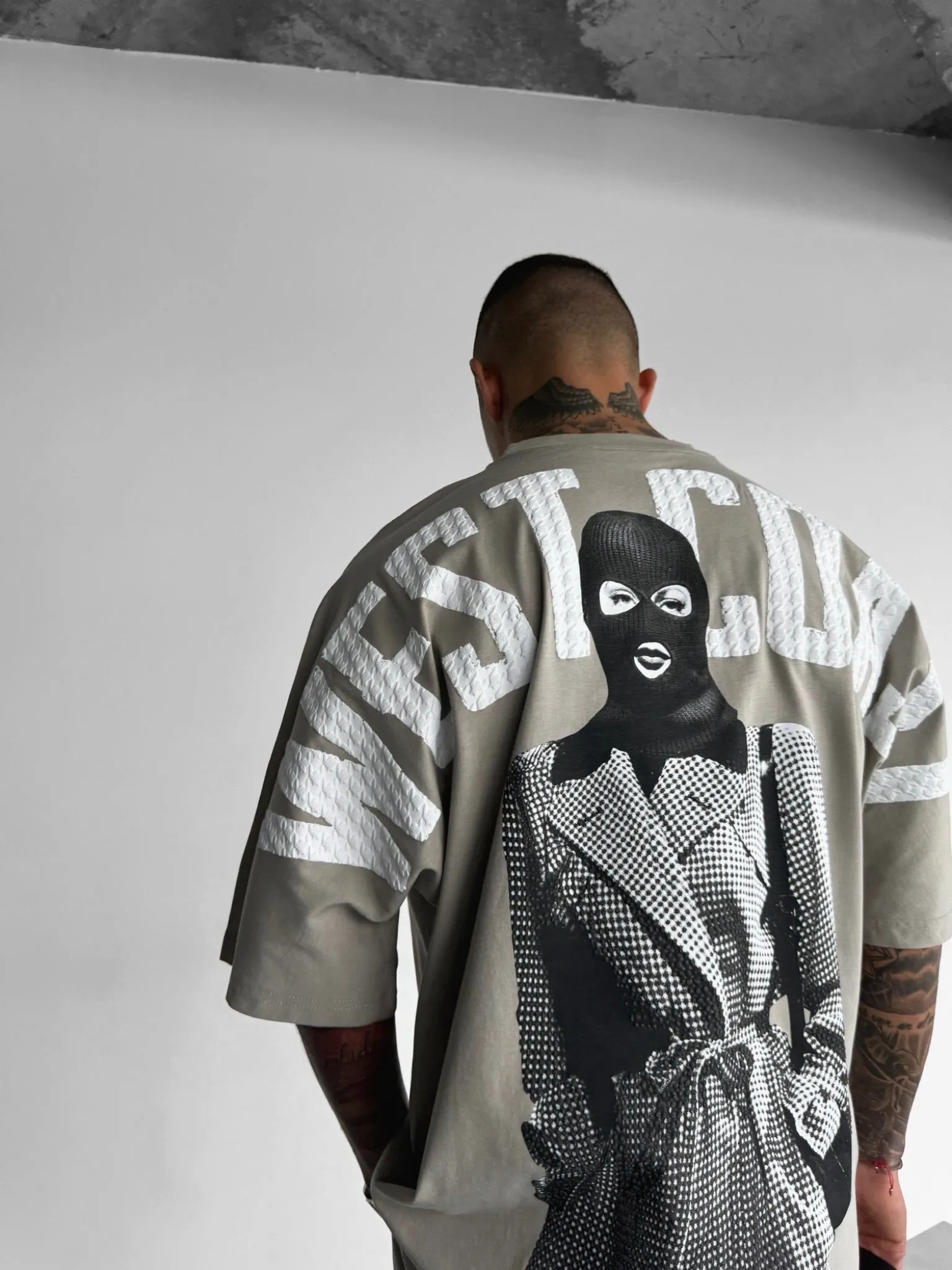 Oversize West Coast T-shirt - Stone