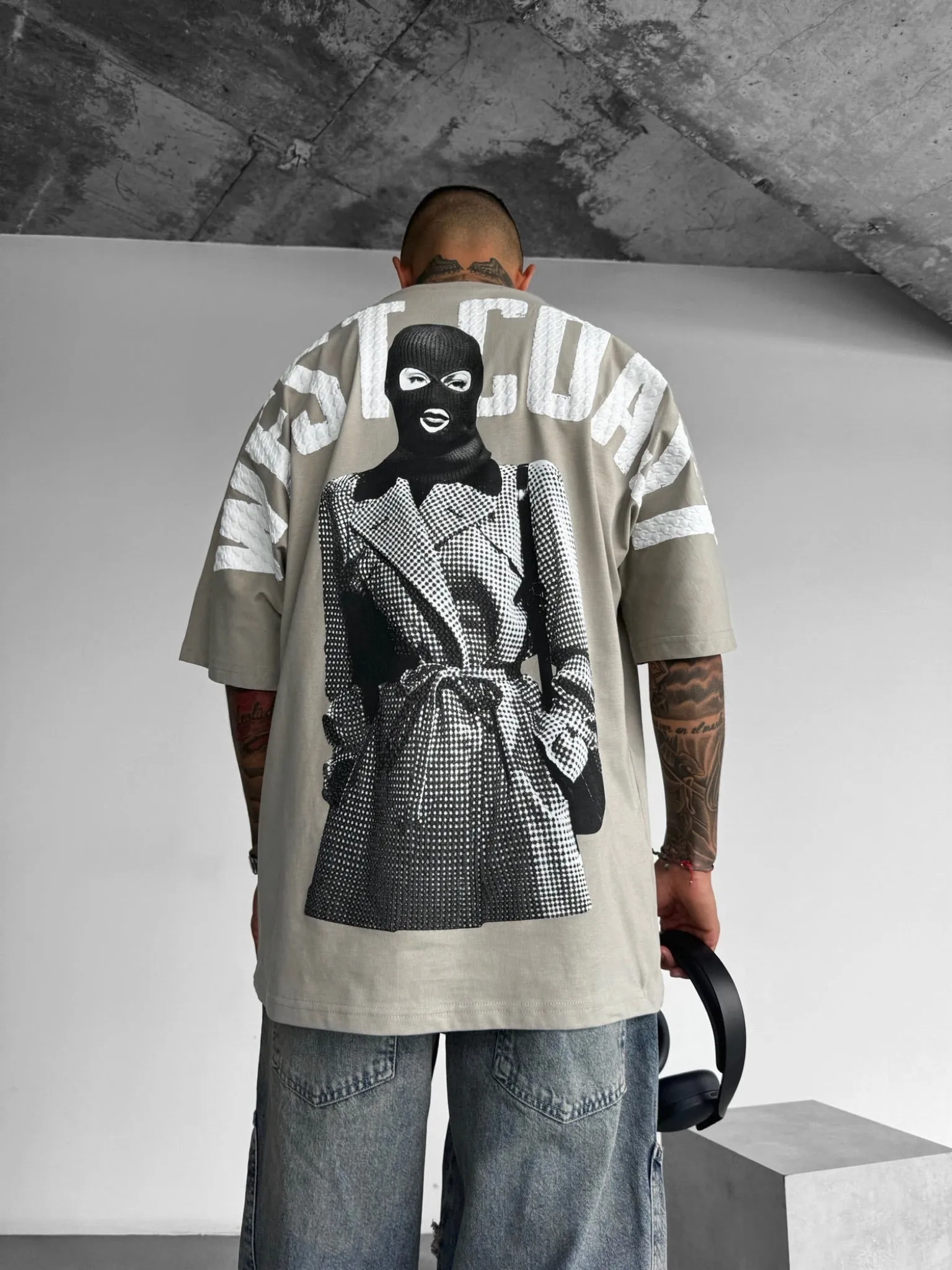 Oversize West Coast T-shirt - Stone