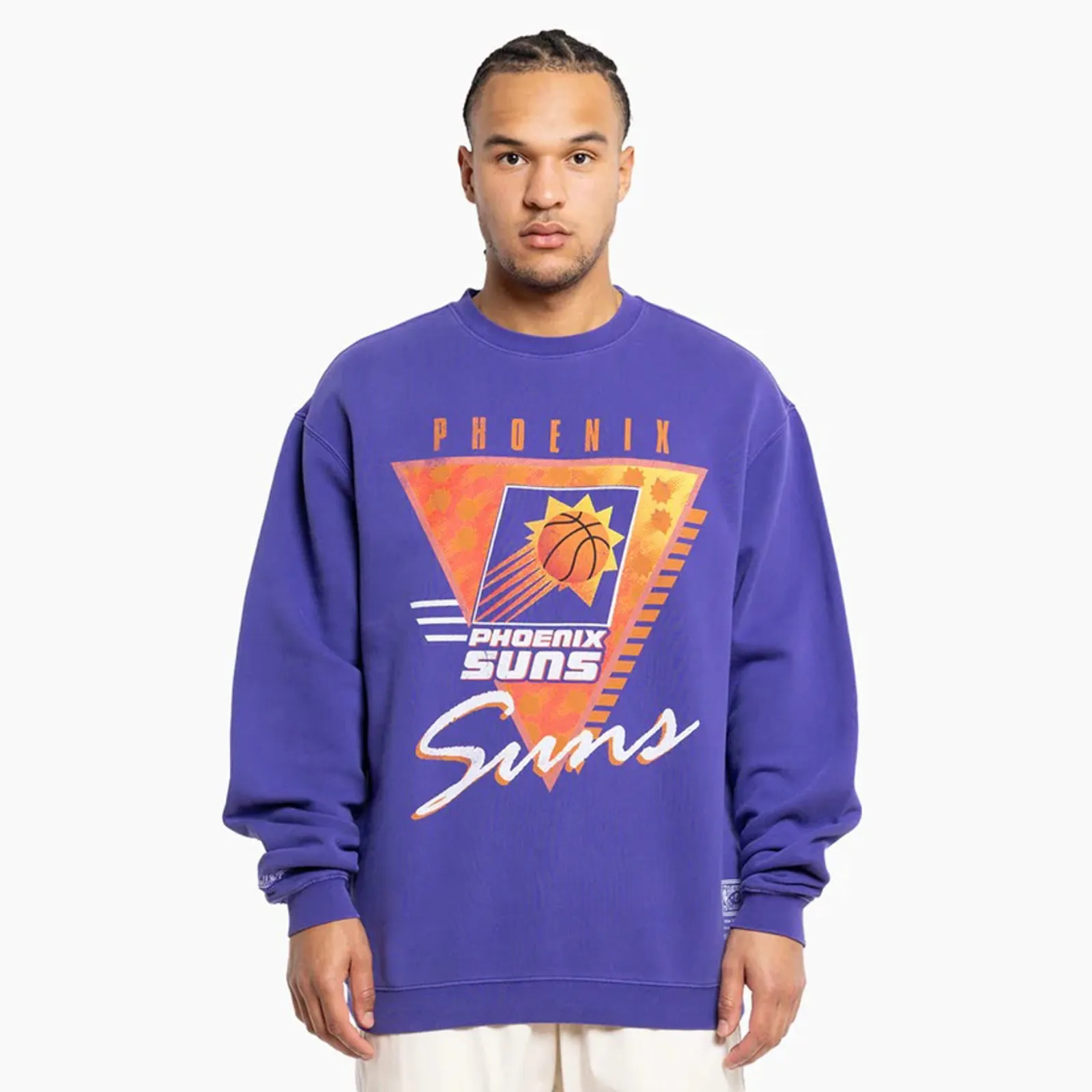 Phoenix Suns LOGO Crew Long Sleeve Sweatshirt by Mitchell & Ness