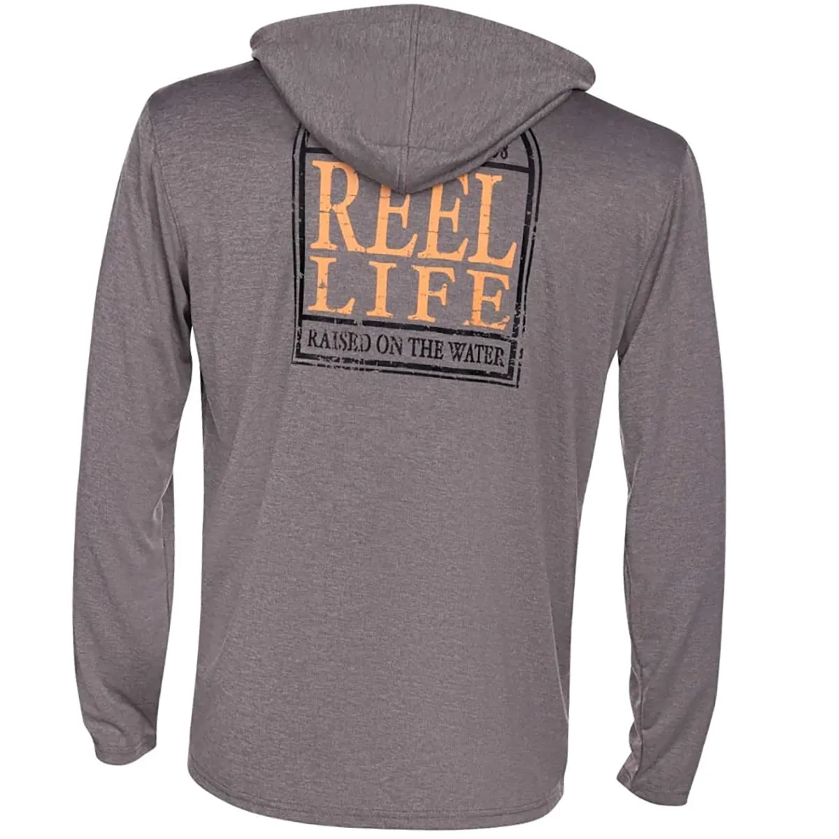 Reel Life Destin Heathered Pullover Hoodie - Silver Filigree