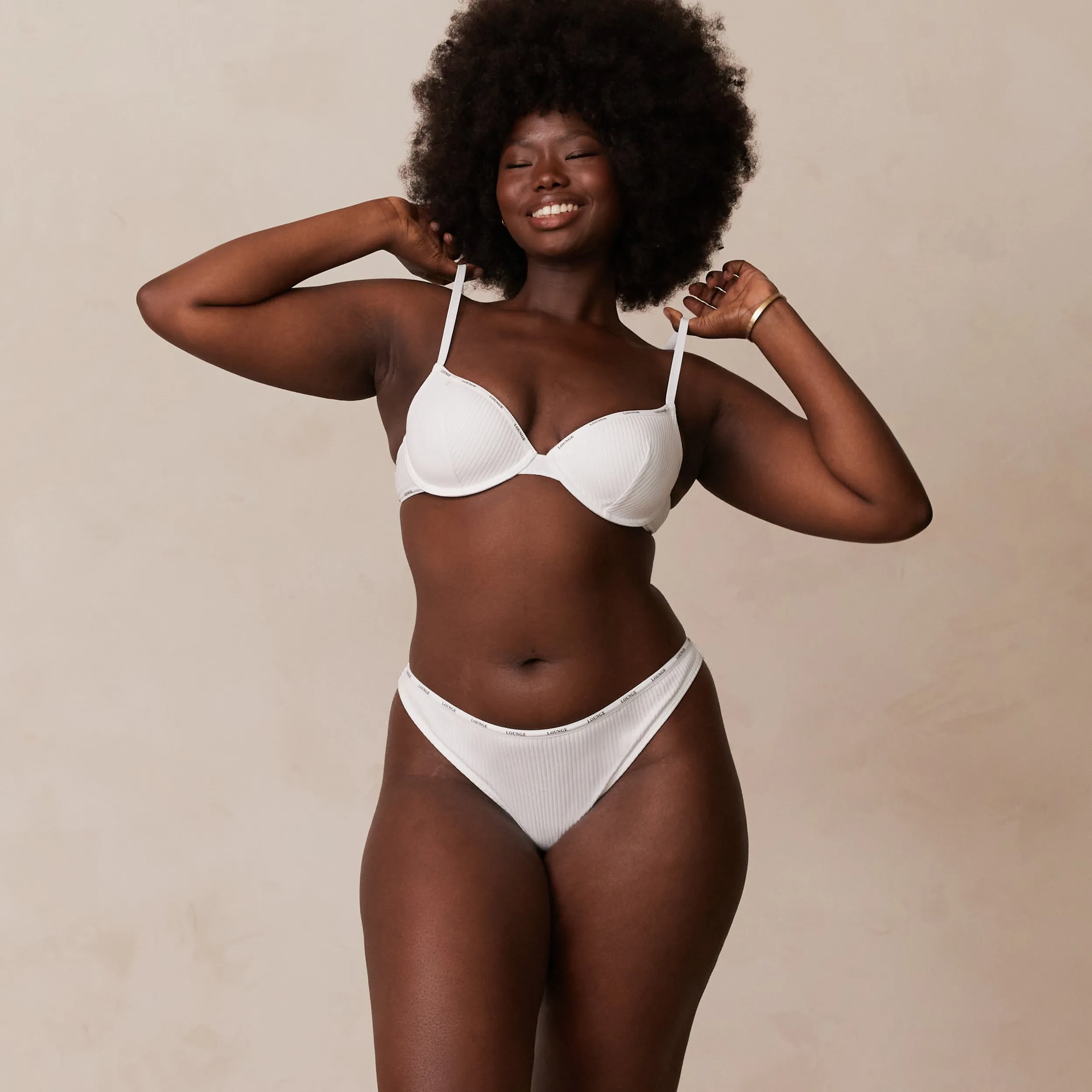 So Soft Ribbed T-Shirt Bra  - White