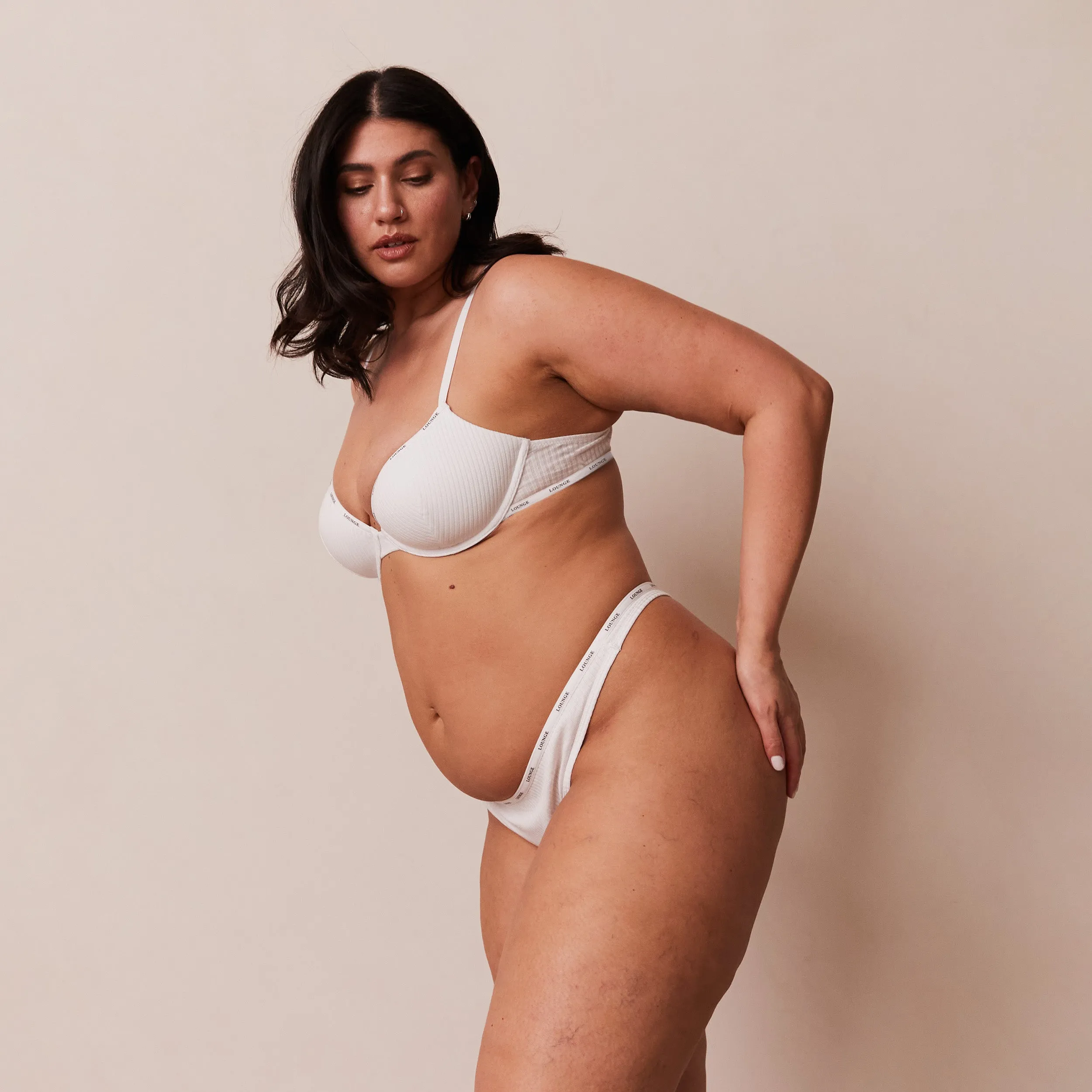 So Soft Ribbed T-Shirt Bra  - White