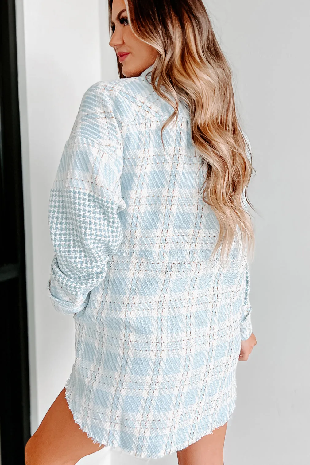 Something About You Plaid Shacket (Blue)