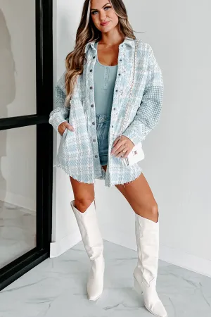Something About You Plaid Shacket (Blue)