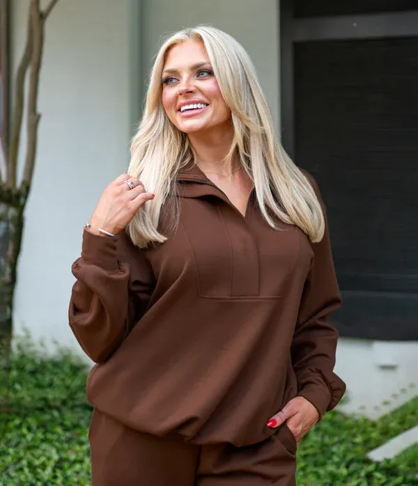 Southern Shirt AstroKnit Performance Quarter Zip - Espresso