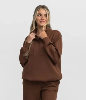 Southern Shirt AstroKnit Performance Quarter Zip - Espresso
