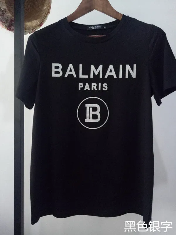 T Shirt Balmain Spring/Summer Short Sleeve Printed Letter Cotton T-shirt