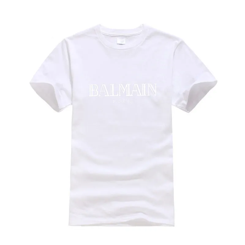 T Shirt Balmain Summer Fashion Brand Printed Men's and Women's Casual Cotton Short-Sleeved T-shirt