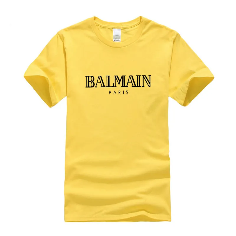 T Shirt Balmain Summer Fashion Brand Printed Men's and Women's Casual Cotton Short-Sleeved T-shirt