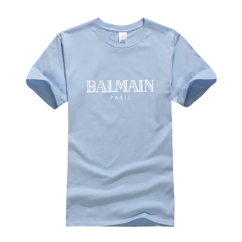T Shirt Balmain Summer Fashion Brand Printed Men's and Women's Casual Cotton Short-Sleeved T-shirt