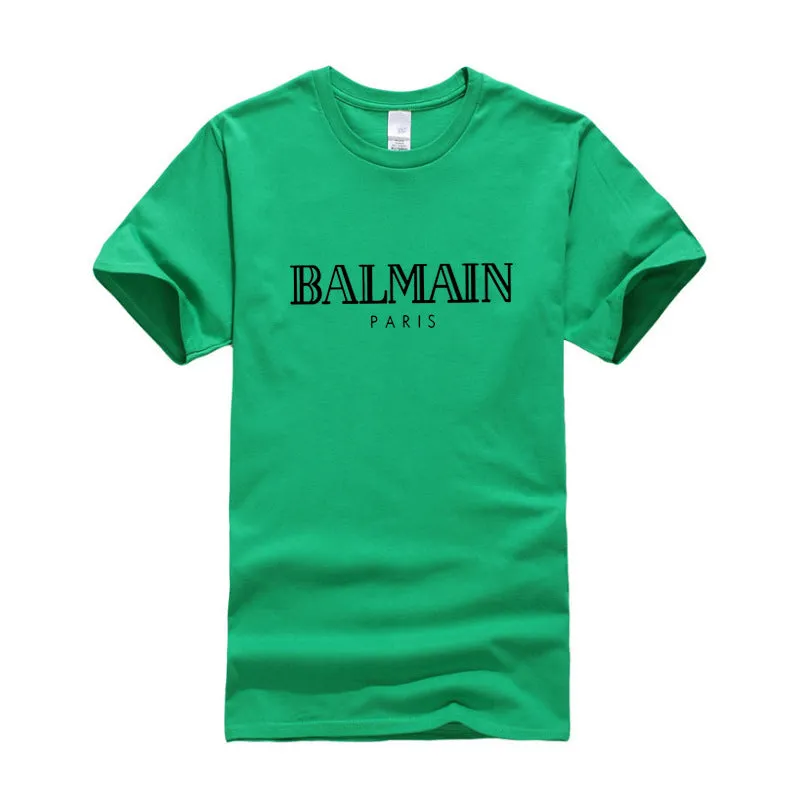 T Shirt Balmain Summer Fashion Brand Printed Men's and Women's Casual Cotton Short-Sleeved T-shirt