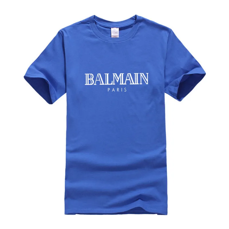 T Shirt Balmain Summer Fashion Brand Printed Men's and Women's Casual Cotton Short-Sleeved T-shirt