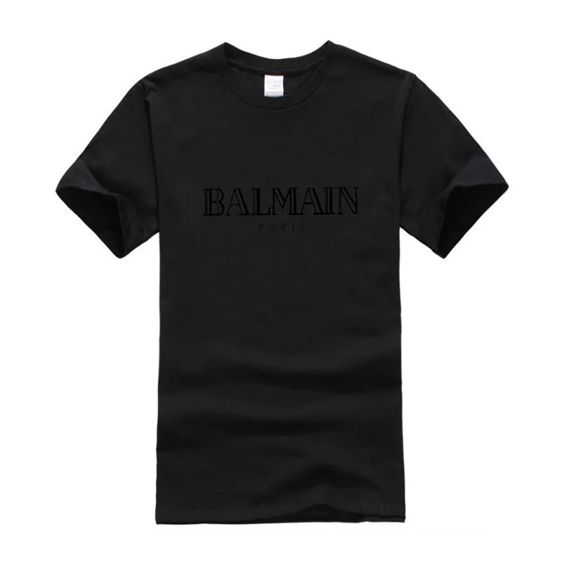 T Shirt Balmain Summer Fashion Brand Printed Men's and Women's Casual Cotton Short-Sleeved T-shirt