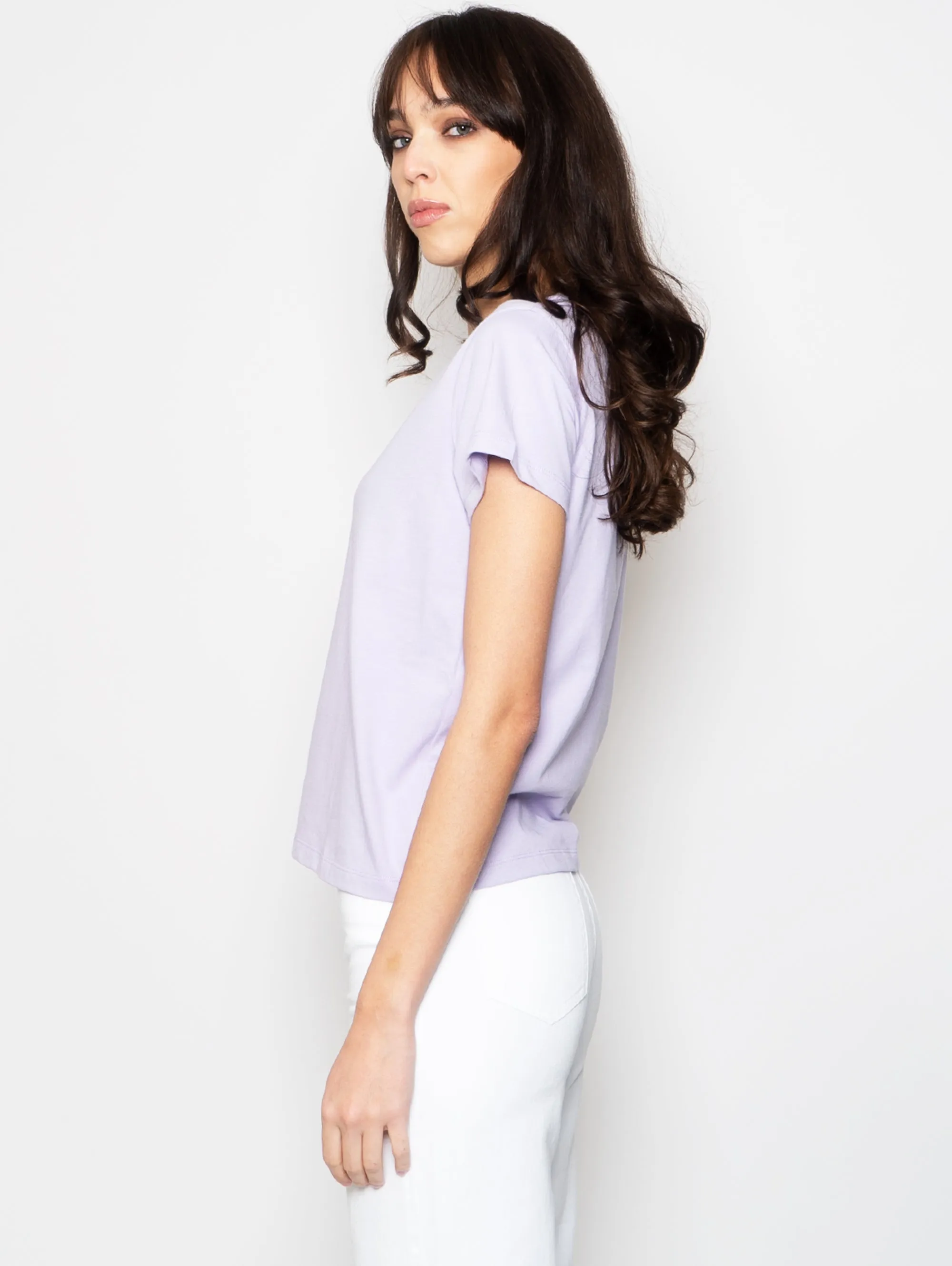 T-shirt con Micro Logo Viola