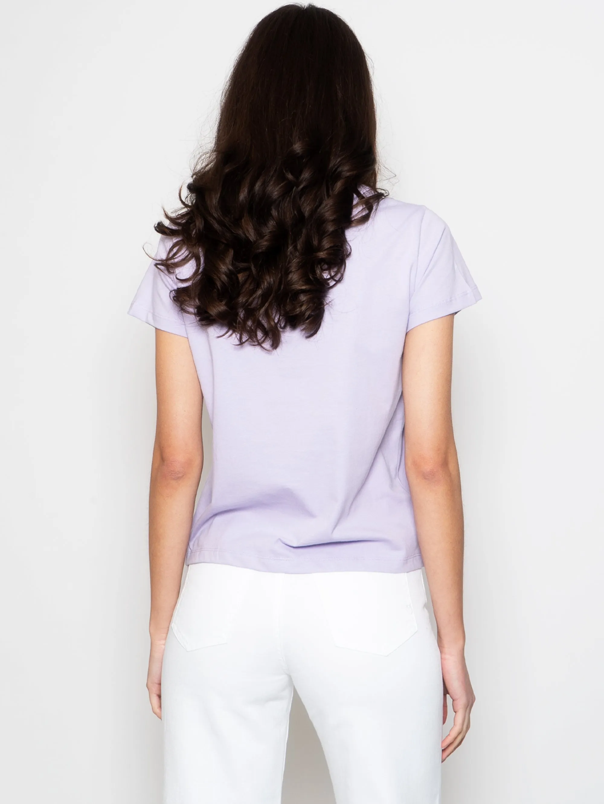 T-shirt con Micro Logo Viola
