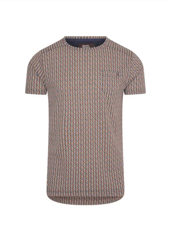 T-shirt met geometrische print | 4Funkyflavours men love tempo