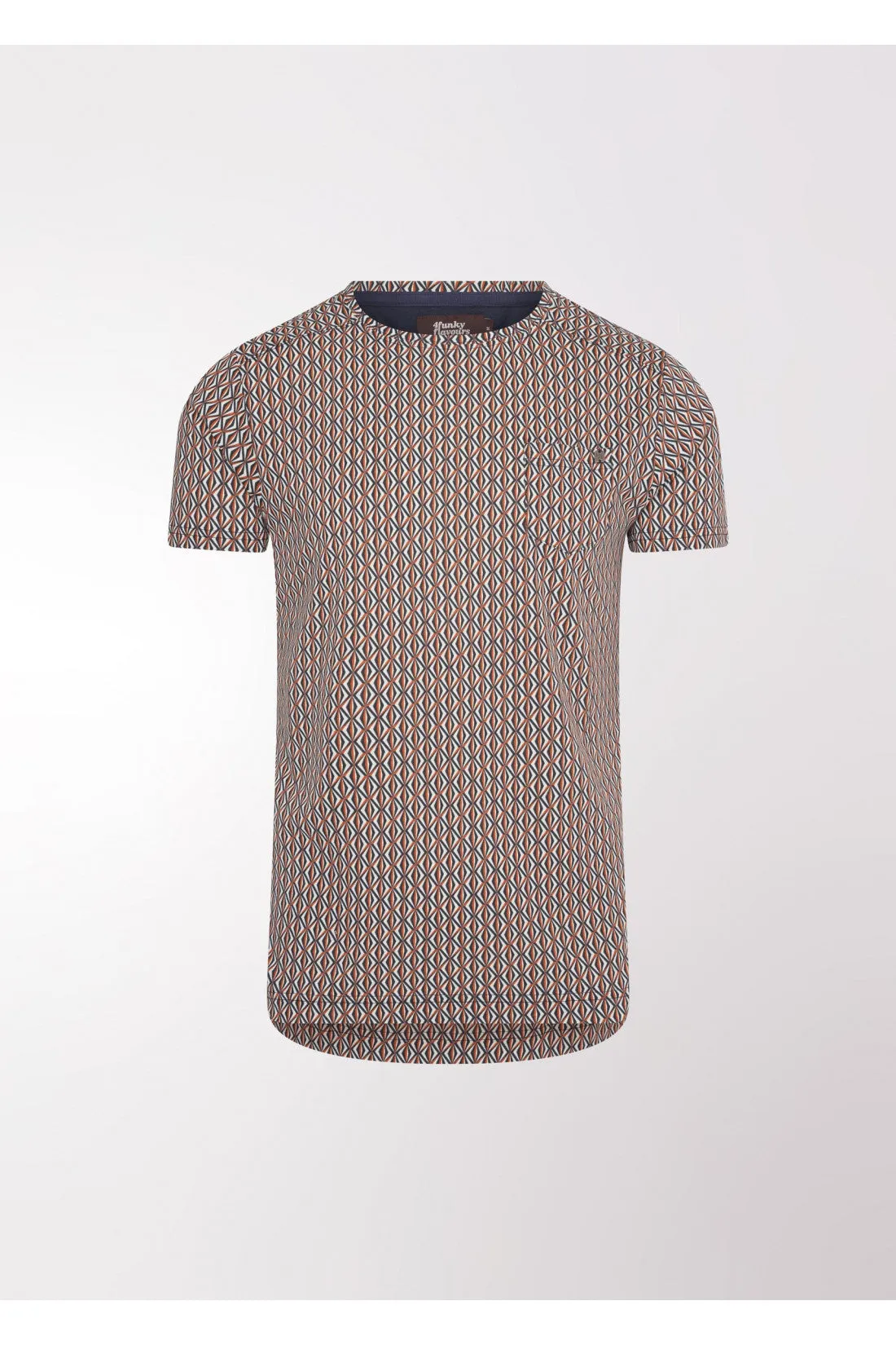 T-shirt met geometrische print | 4Funkyflavours men love tempo