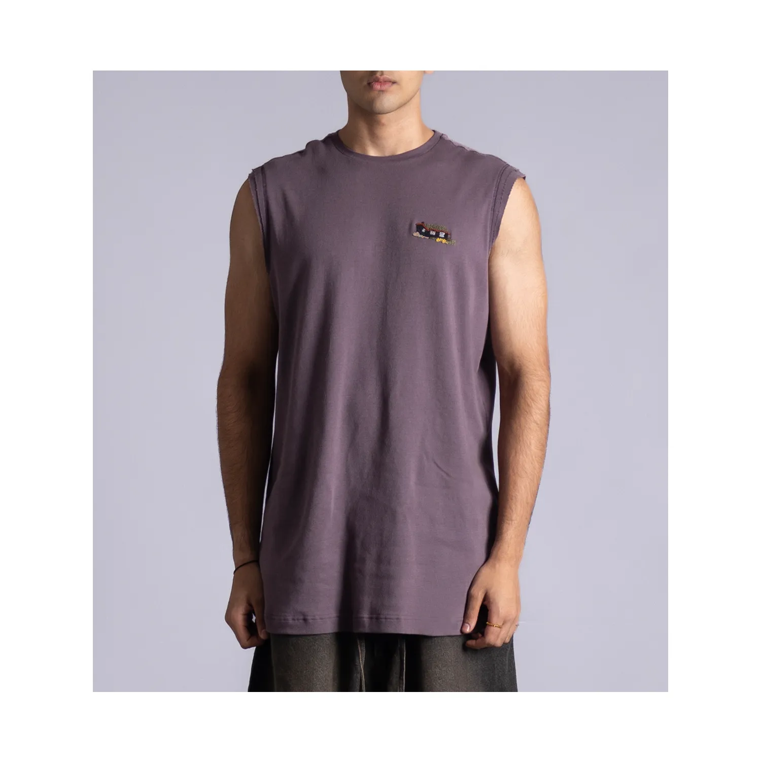'The Ranch' Sleeveless T-shirt (Purple Mauve)