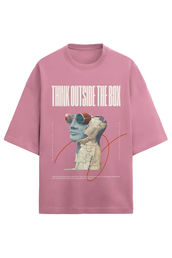 Think out the box Unisex Heavyweight Oversized Tshirt