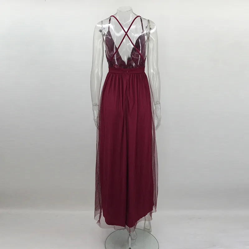 Women's Summer A-Line V-Neck Long Dress With Lace