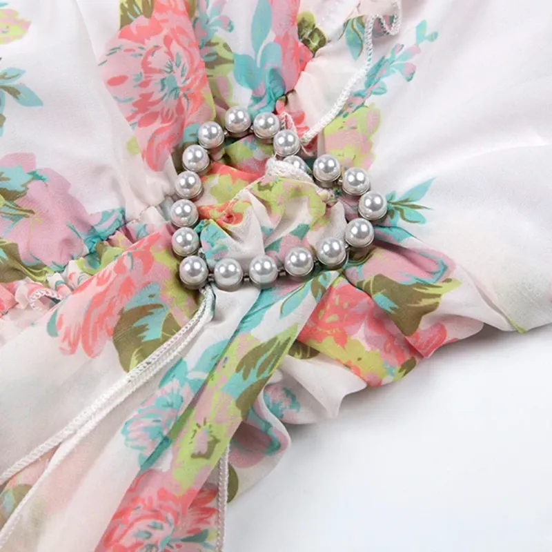 Women's Summer Casual Bodycon Floral Mini Dress