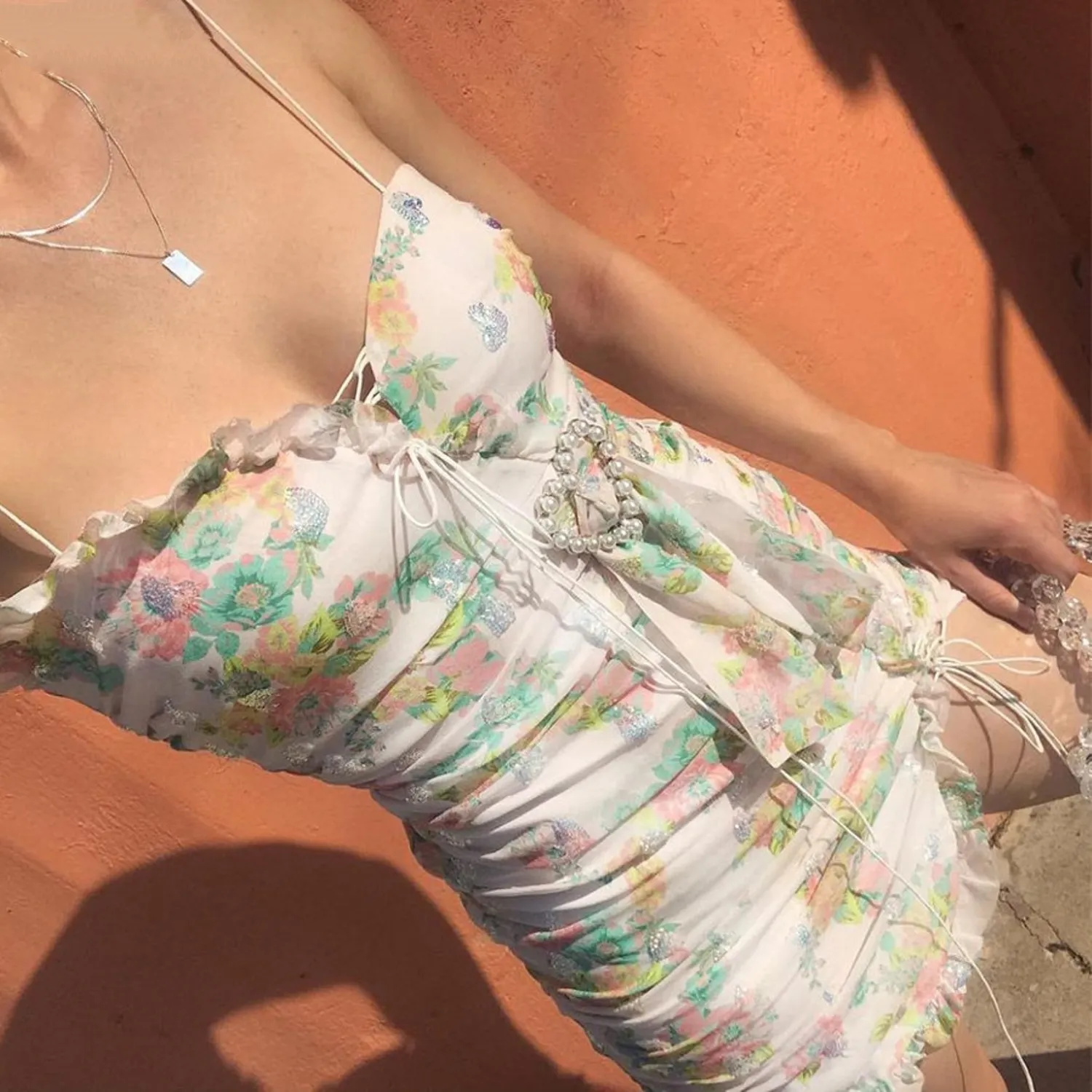 Women's Summer Casual Bodycon Floral Mini Dress