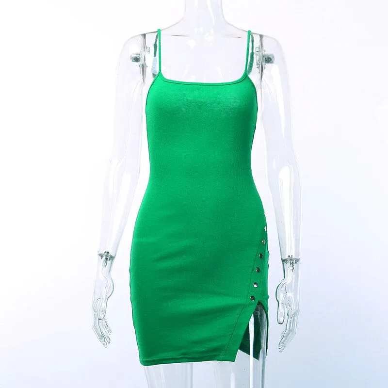 Women's Summer Casual Ribbed Elastic Dress