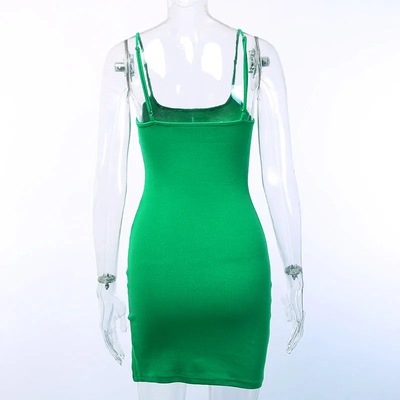 Women's Summer Casual Ribbed Elastic Dress